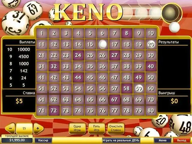 Understand the Keno calculation formula.