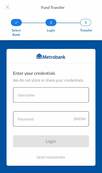 Step 3: Please log in to the correct bank account and make the transfer.