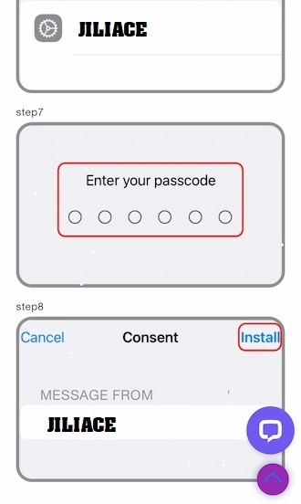 Step 4: Please enter your phone passcode.