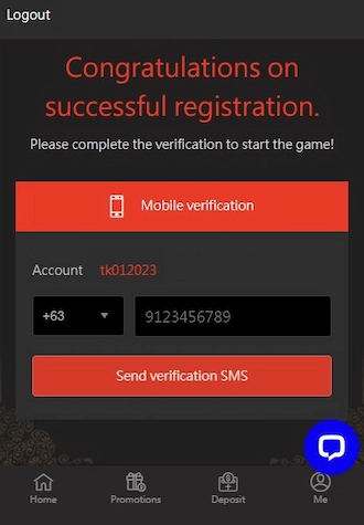 Step 3: Mobile verification.